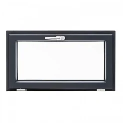 Gefradis Fenêtre PVC abattant 1 vantail anthracite H 45 x L 60 cm avec poignée pour pose en neuf