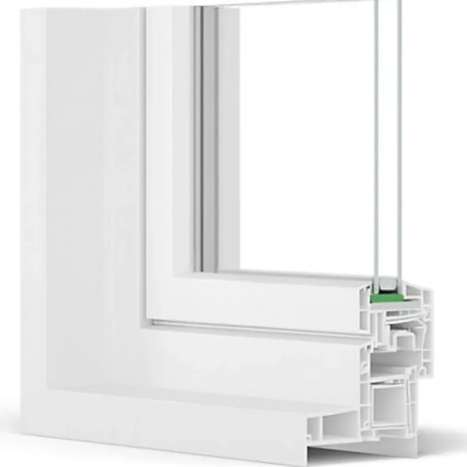 Fenêtre PVC abattant 1 vantail blanc H 45 x L 120 cm avec poignée pour pose en neuf-Gefradis Online