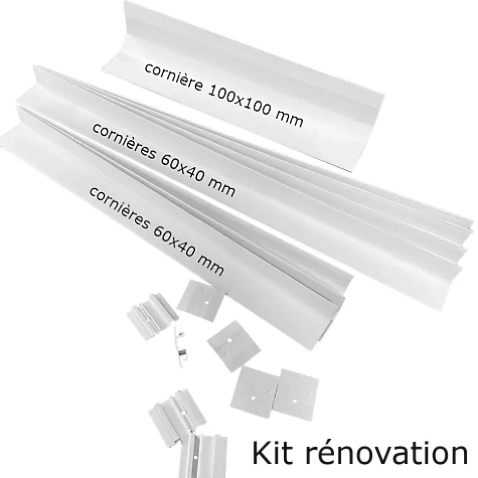 Fenêtre PVC blanc 1 vantail abattant hors tout H 46 x L 86 cm pour pose rénovation-Gefradis