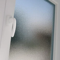 Gefradis Fenêtre PVC blanc 1 vantail abattant hors tout H 46 x L 96 cm verre brouillé pour pose rénovation