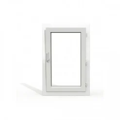 Fenêtre PVC blanc 1 vantail hors tout H 76 x L 86 cm oscillo battant pour pose rénovation - tirant droit-Gefradis Discount