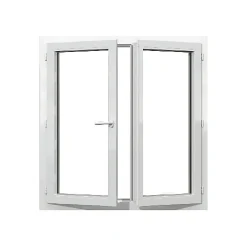 Fenêtre PVC blanc 2 vantaux hors tout H 196 x L 116 cm ouverture française pour pose rénovation-Gefradis Online