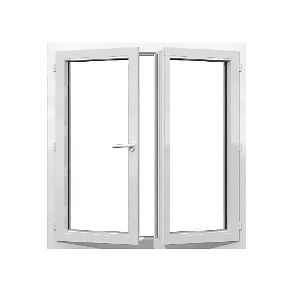 Fenêtre PVC blanc 2 vantaux hors tout H 196 x L 116 cm ouverture française pour pose rénovation-Gefradis Online