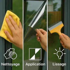 Ambiance Sticker Film adhésif miroir privatif pour fenêtre au mètre - Anti-Regard Anti-UV Anti-Chaleur - 90cmx3m