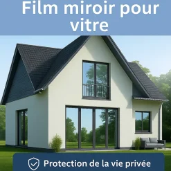 Ambiance Sticker Film adhésif miroir privatif pour fenêtre au mètre - Anti-Regard Anti-UV Anti-Chaleur - 60cmx7m