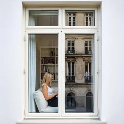 Film anti regard pour fenêtre à petit vitrage vis-à-vis proche - alu foncé et noir - 152 cm x 2 m - en Rouleau - DIMEXACT- New