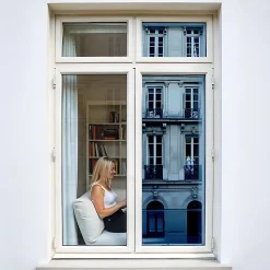 Film anti regard pour fenêtre à petit vitrage vis-à-vis proche - bleu - 152 cm x 2 m - en Rouleau - DIMEXACT