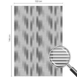 Wallfluent Film décoratif pour vitre 100x146 cm décoratif vitrail Grille Graphique 1 rol.