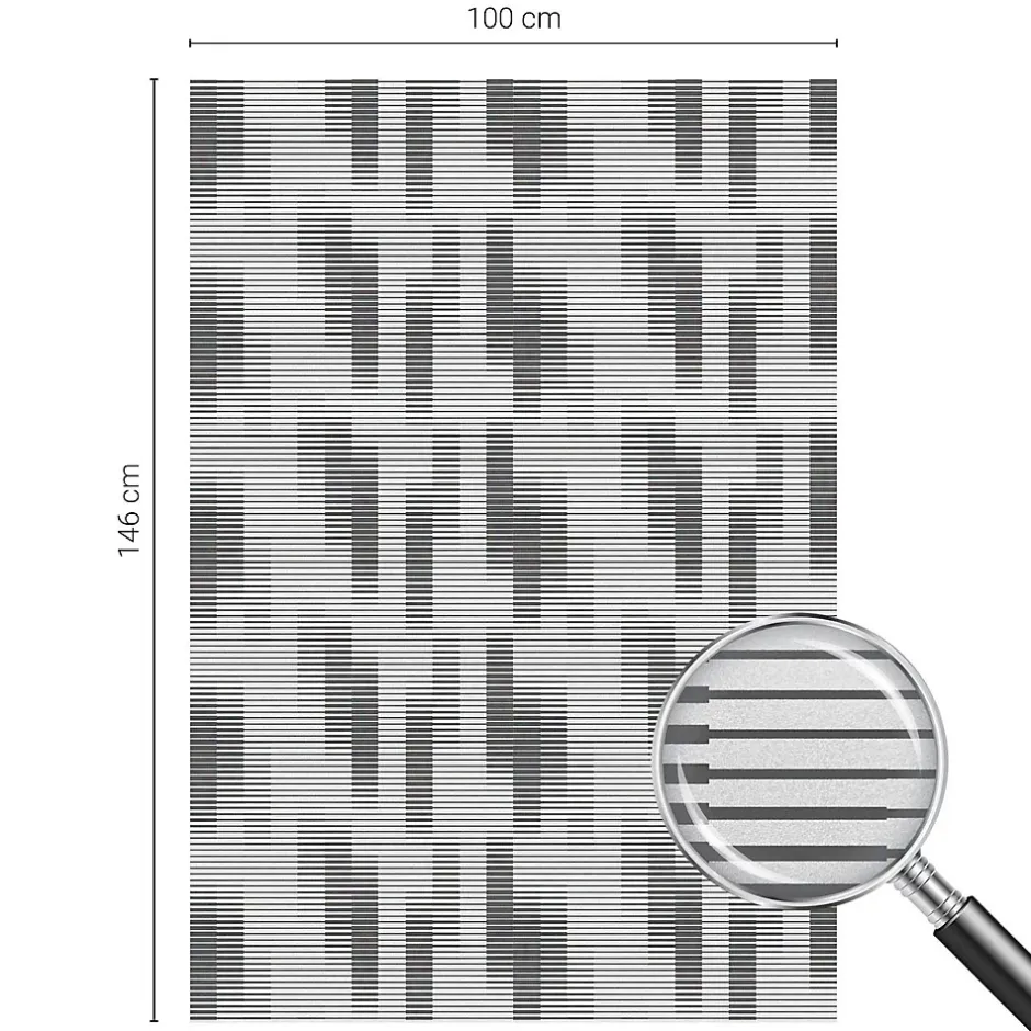 Wallfluent Film décoratif pour vitre 100x146 cm décoratif vitrail Grille Graphique 1 rol.