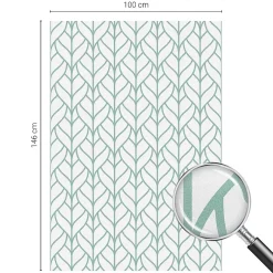 Film décoratif pour vitre 100x146 cm Protège efficacement l'intimité Symétrie Des Plantes 1 rol.-Wallfluent Clearance