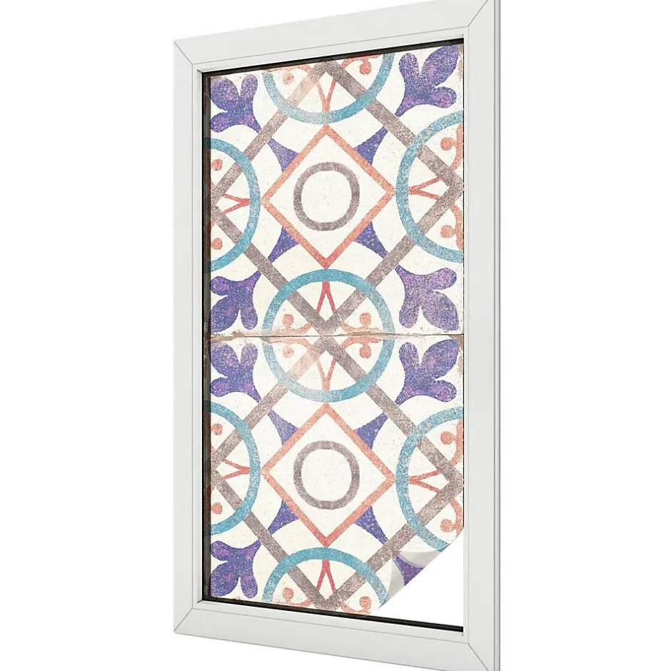 Film décoratif pour vitre 50x100 cm de protection d'intimité Mosaïques Colorées 1 rol.-Wallfluent New