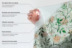 Wallfluent Film décoratif pour vitre 200x116 cm Protège efficacement l'intimité Symétrie Des Plantes 1 rol.