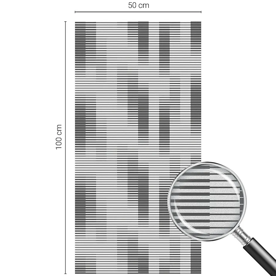 Film décoratif pour vitre 50x100 cm décoratif vitrail Grille Graphique 1 rol.-Wallfluent Best