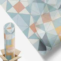 Wallfluent Film décoratif pour vitre 100x100 cm d'Intimité pour Fenêtre Rayures Géométrie Colorée 1 rol.