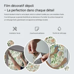 Film décoratif pour vitre 50x116 cm Protège efficacement l'intimité Couleur Unie 1 rol.-Wallfluent Hot