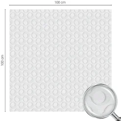 Wallfluent Film décoratif pour vitre 100x100 cm décoratif vitrail Formes Géométriques 1 rol.