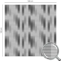 Wallfluent Film décoratif pour vitre 100x100 cm décoratif vitrail Grille Graphique 1 rol.