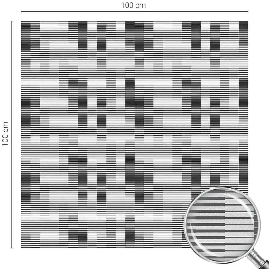 Wallfluent Film décoratif pour vitre 100x100 cm décoratif vitrail Grille Graphique 1 rol.