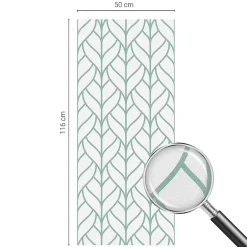 Film décoratif pour vitre 50x116 cm Protège efficacement l'intimité Symétrie Des Plantes 1 rol.-Wallfluent Sale