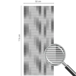 Wallfluent Film décoratif pour vitre 50x116 cm décoratif vitrail Grille Graphique 1 rol.