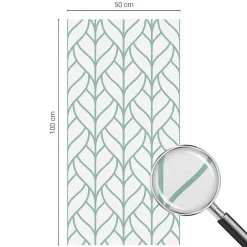 Film décoratif pour vitre 50x100 cm Protège efficacement l'intimité Symétrie Des Plantes 1 rol.-Wallfluent Clearance