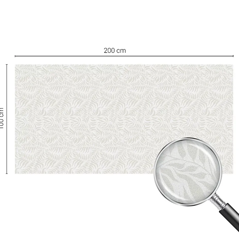 Film Ddépoli Autoadhésif 200x100 cm de protection d'intimité Élégance Feuillue 1 rol.-Wallfluent Outlet