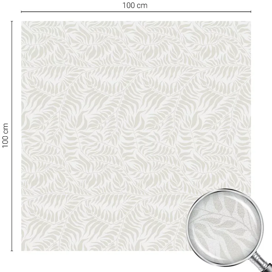 Film Ddépoli Autoadhésif 100x100 cm de protection d'intimité Élégance Feuillue 1 rol.-Wallfluent Hot