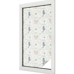 Wallfluent Film Ddépoli Autoadhésif 50x100 cm Protège efficacement l'intimité Hippocampes 1 rol.