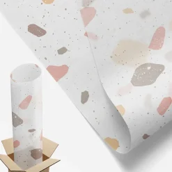 Wallfluent Film Ddépoli Autoadhésif 100x146 cm de protection d'intimité Terrazzo Abstrait 1 rol.