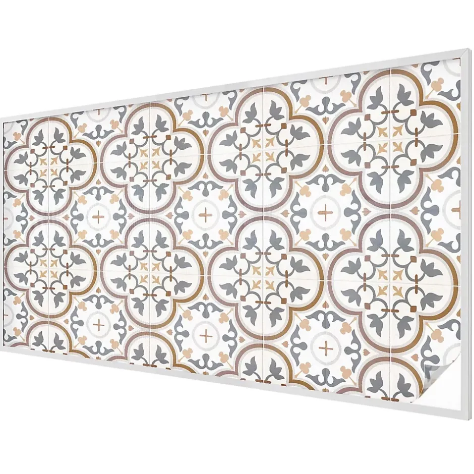 Wallfluent Film Ddépoli Autoadhésif 200x116 cm d'Intimité pour Fenêtre Rayures Ornements Carrelés 1 rol.