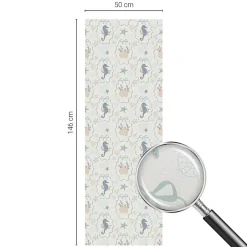 Film Ddépoli Autoadhésif 50x146 cm Protège efficacement l'intimité Hippocampes 1 rol.-Wallfluent Hot