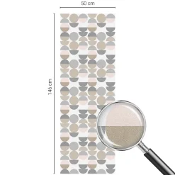 Film Ddépoli Autoadhésif 50x146 cm d'Intimité pour Fenêtre Rayures Motifs Géométriques 1 rol.-Wallfluent Online
