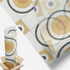 Film Ddépoli Autoadhésif 100x116 cm décoratif vitrail Cercles Rétro 1 rol.-Wallfluent Sale