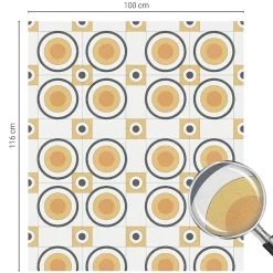 Film Ddépoli Autoadhésif 100x116 cm décoratif vitrail Cercles Rétro 1 rol.-Wallfluent Sale