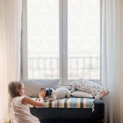 Wallfluent Film Ddépoli Autoadhésif 50x146 cm de protection d'intimité Élégance Feuillue 1 rol.