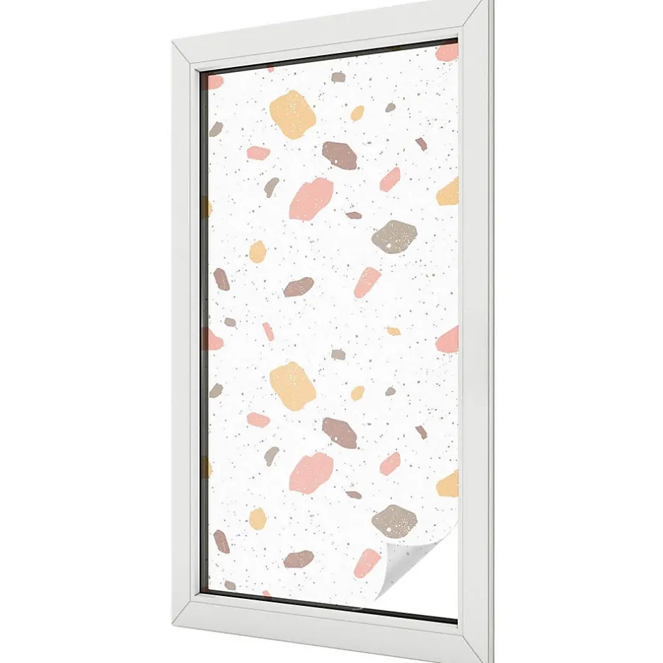 Film Ddépoli Autoadhésif 50x100 cm de protection d'intimité Terrazzo Abstrait 1 rol.-Wallfluent Clearance