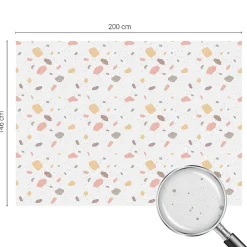 Wallfluent Film Ddépoli Autoadhésif 200x146 cm de protection d'intimité Terrazzo Abstrait 1 rol.