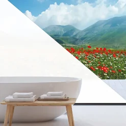 All diffusion Film de vitrage dépoli blanc 100 x 90 cm