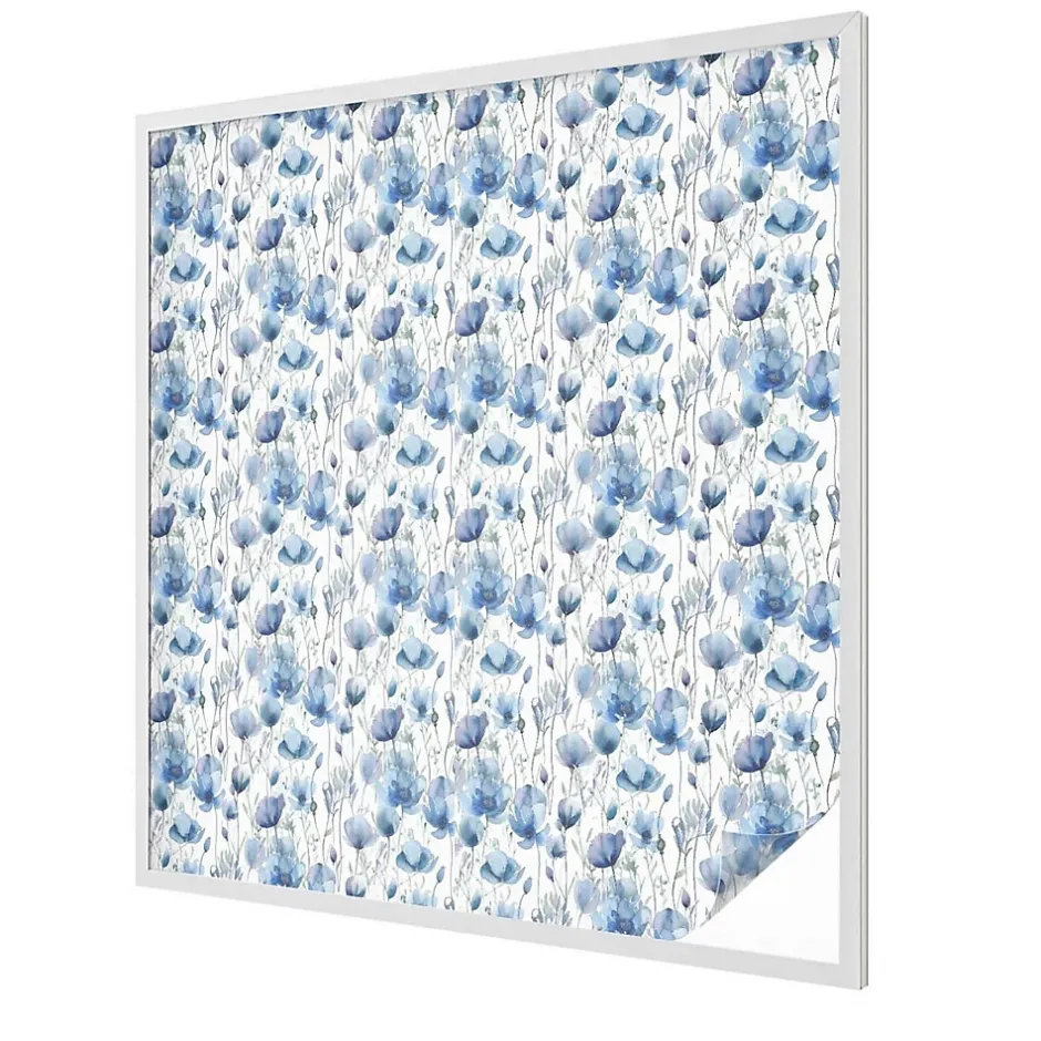 Film dépoli blanc adhésif 100x100 cm décoratif vitrail Fleurs À L'aquarelle 1 rol.-Wallfluent Discount