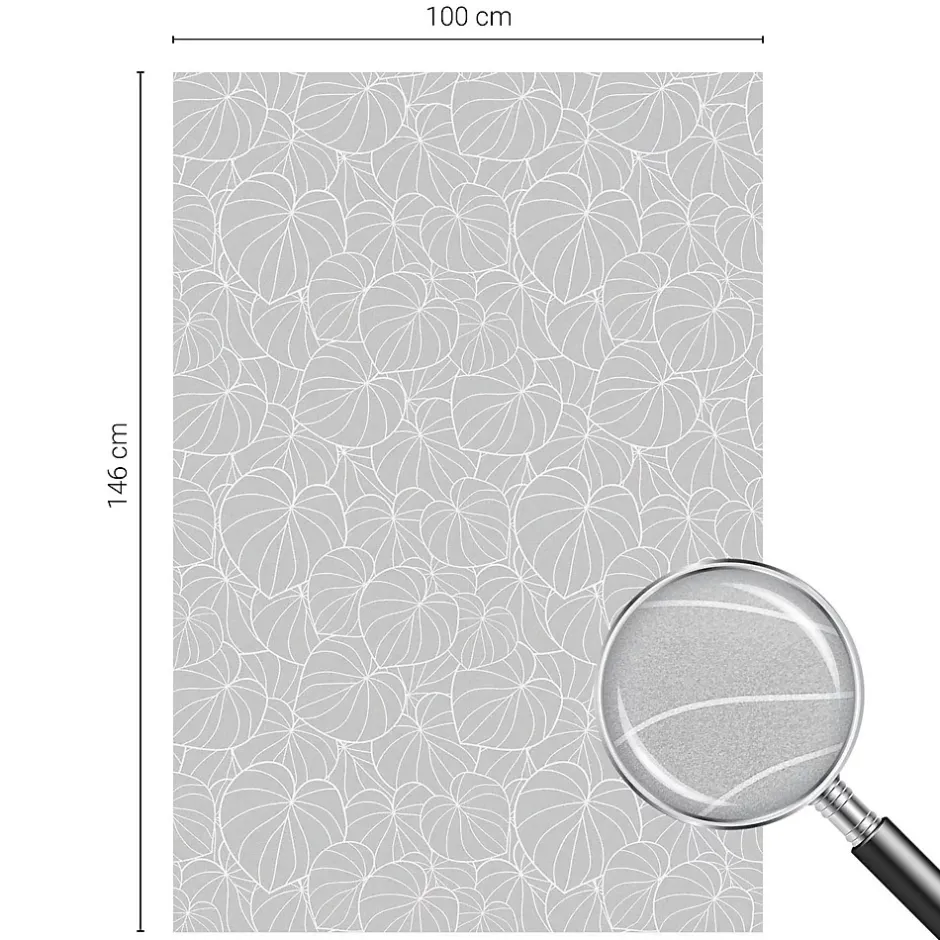 Wallfluent Film dépoli blanc adhésif 100x146 cm décoratif vitrail Élégance Feuillue 1 rol.