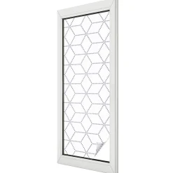 Film dépoli blanc adhésif 50x146 cm d'Intimité pour Fenêtre Rayures Losanges Violets 1 rol.-Wallfluent