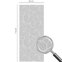 Wallfluent Film dépoli blanc adhésif 50x116 cm décoratif vitrail Élégance Feuillue 1 rol.