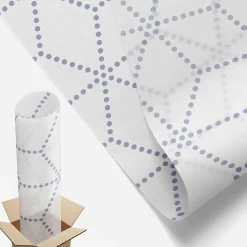 Wallfluent Film dépoli blanc adhésif 50x116 cm d'Intimité pour Fenêtre Rayures Losanges Violets 1 rol.