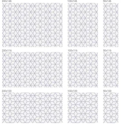 Wallfluent Film dépoli blanc adhésif 50x116 cm d'Intimité pour Fenêtre Rayures Losanges Violets 1 rol.