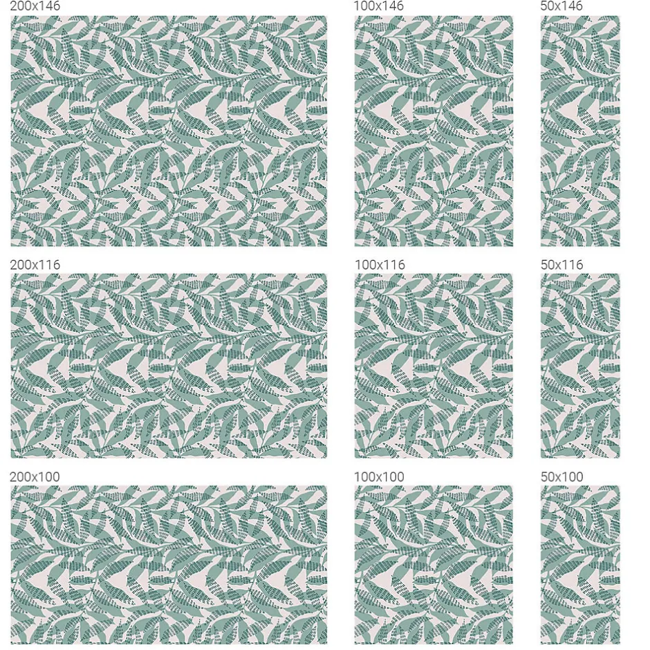 Wallfluent Film dépoli blanc adhésif 50x100 cm de protection d'intimité Feuilles Vertes 1 rol.