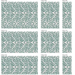 Wallfluent Film dépoli blanc adhésif 50x116 cm de protection d'intimité Feuilles Vertes 1 rol.