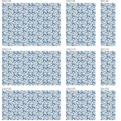 Wallfluent Film dépoli blanc adhésif 50x116 cm décoratif vitrail Fleurs À L'aquarelle 1 rol.