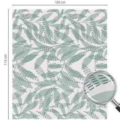 Film dépoli blanc adhésif 100x116 cm de protection d'intimité Feuilles Vertes 1 rol.-Wallfluent Clearance