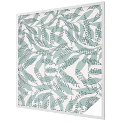 Wallfluent Film dépoli blanc adhésif 100x100 cm de protection d'intimité Feuilles Vertes 1 rol.