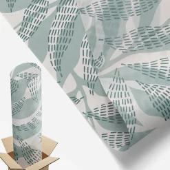 Wallfluent Film dépoli blanc adhésif 100x100 cm de protection d'intimité Feuilles Vertes 1 rol.